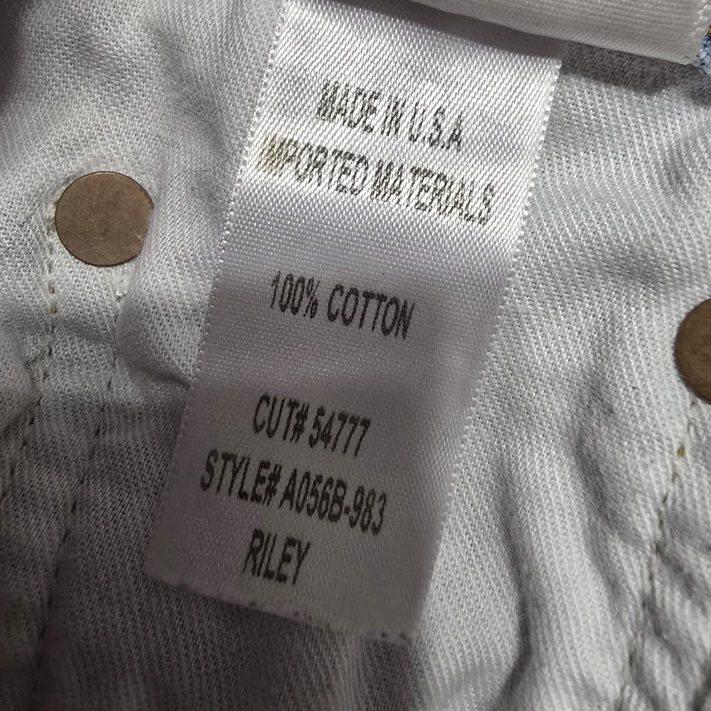 AGOLDE Riley High Rise Straight Crop, Button-Fly, Light Destructed Wash, EUC! - Picture 12 of 13